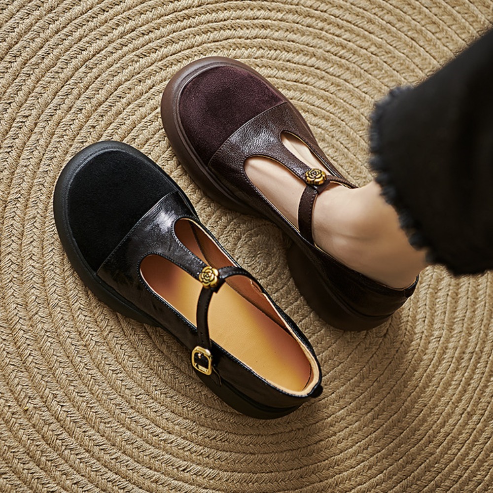 Leather Classic Strap - Mocassins classiques en cuir véritable pour