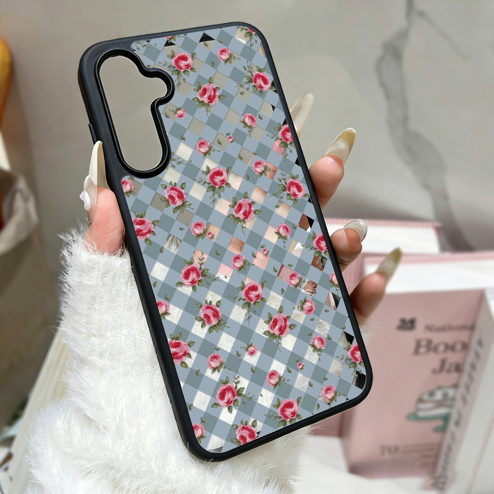 Samsung Galaxy S24 - Coque de téléphone Cottagecore Rose Gingham