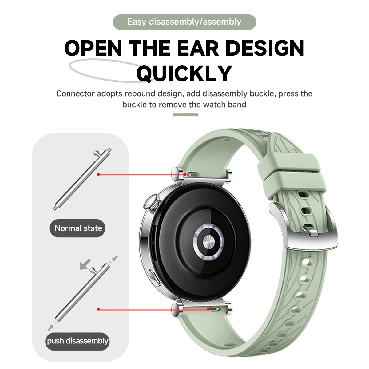 Bracelet en silicone de 18 mm  - Titan Smartwatch Accessories avis et prix
