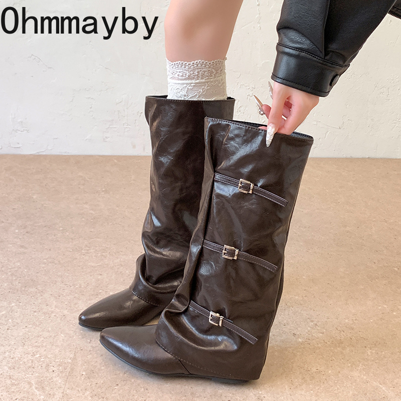 Bottes hautes en cuir pour fem - Leather Classic Strap avis et prix