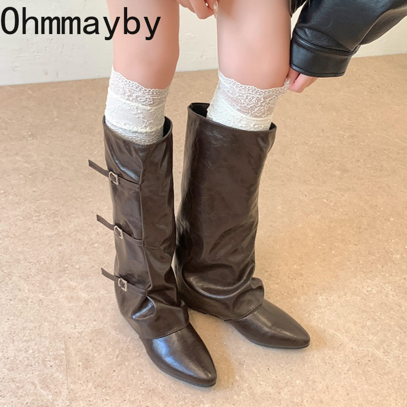 Bottes hautes en cuir pour fem - Leather Classic Strap avis et prix